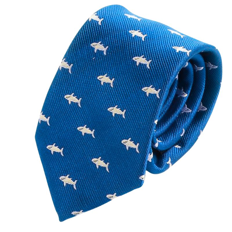 Neckties Blue Shark For Mens