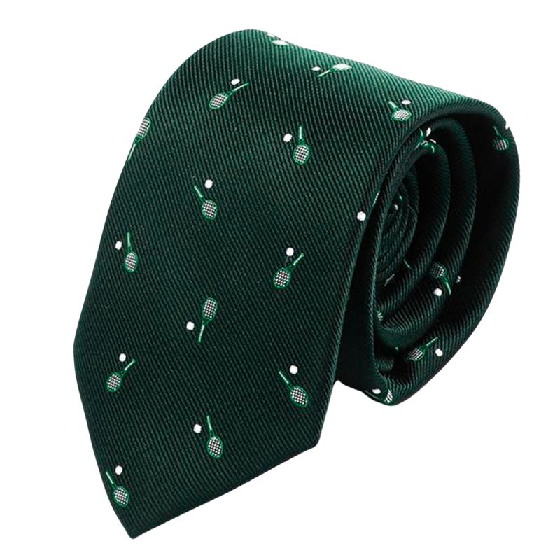 Neckties Green Tennis For Mens