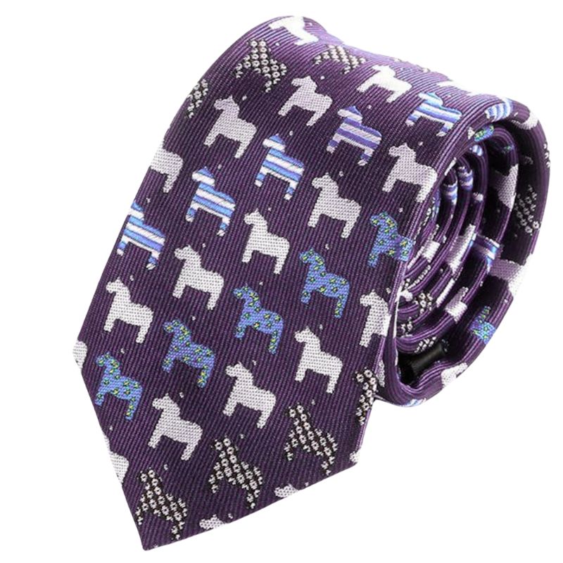 Neckties Purple Horse Motif For Mens